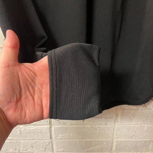 Climate Right By Cuddlduds Mock Neck Top Black Long Sleeve Stretch Plus XXL - Picture 5 of 10